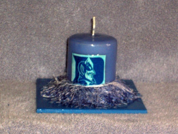 Duke University Hand Decorated Candle