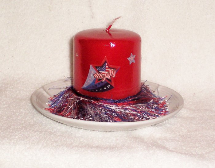 Patriotic 4th of July Candle