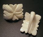 Hand Carved Floral Bone Cuff Hook