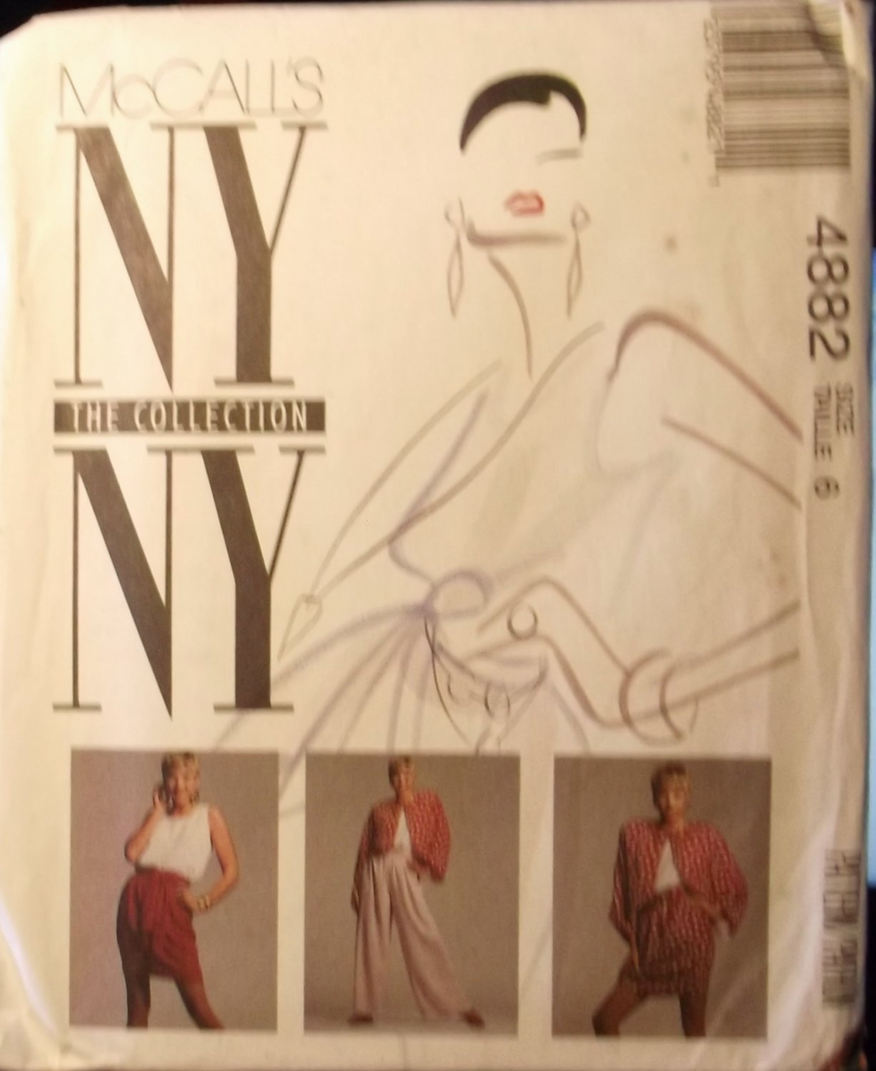 McCalls Pattern 4882 Ladies Jacket Tank Skirt Pants Size 6, uncut