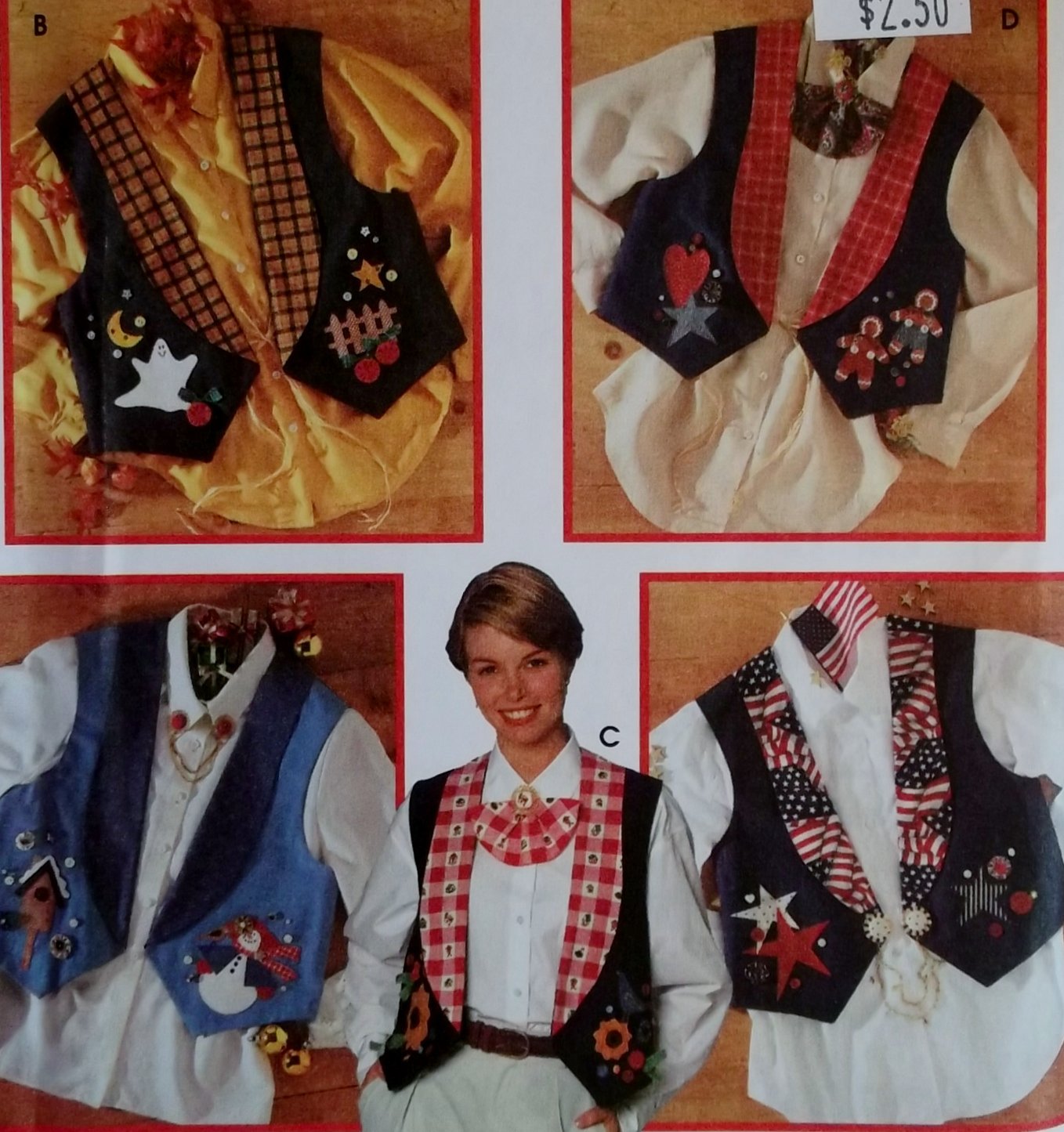 Misses Vest with Jewelry & transfers for Appliques Simplicity 9657 Pattern, Sz 6 8 10, Uncut