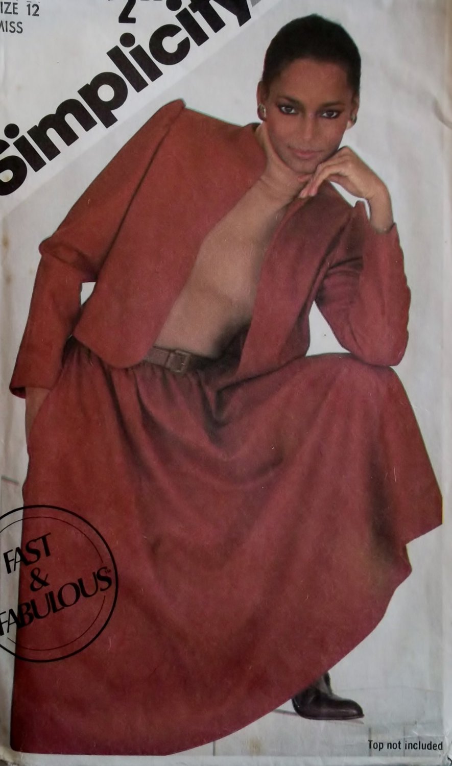 Misses' fast & fabulous Skirt and Unlined Jacket Simplicity 5268 Pattern Size 12, Bust 34, Uncut
