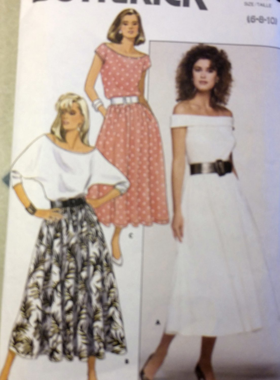 Misses' Top Skirt Butterick 5660 Pattern, Size 6 8 10, Uncut
