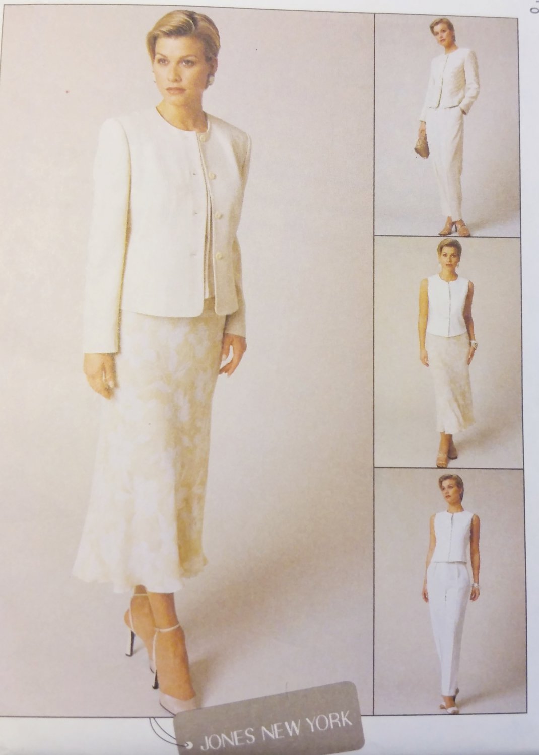 Misses' Lined Jacket, Lined Vest, Pants and Bias Skirt McCalls 9376 Pattern, Size 6 8 10 UNCUT