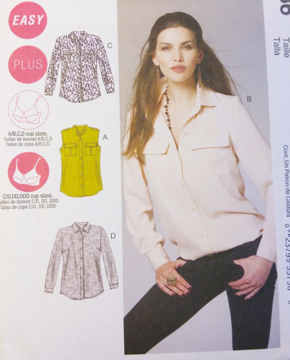McCall's M6436 Misses'/Women's Button-Down Shirts Pattern, Size 8 - 16, Uncut
