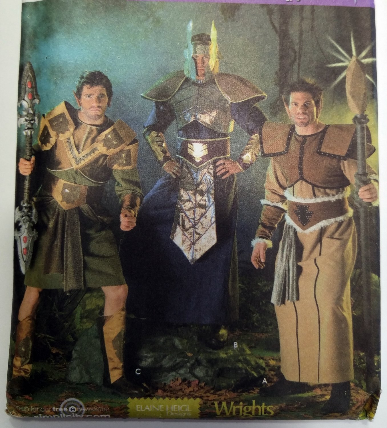 Elf Warrior Fantasy Simplicity 4085 Costume Pattern, Size M to XL, Uncut