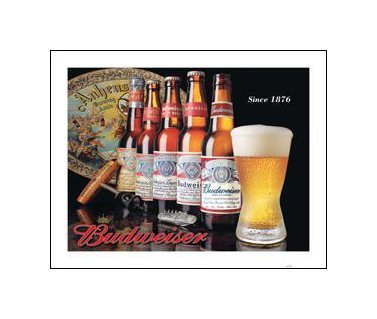 Budweiser - History of Bud Tin Sign