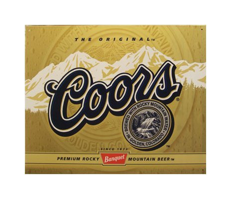 Coors Beer - Coors Label Tin Sign
