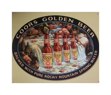 Coors Beer - Coors Waterfall Tin Sign