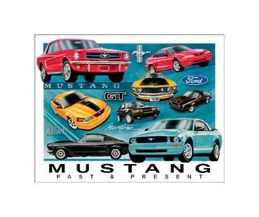 Ford - Mustang - From Past to Present Tin Sign