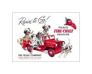 Texaco - Rarin to Go Tin Sign