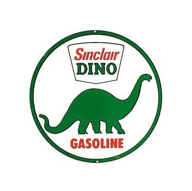 Sinclair Dino Gasoline - Round Sign