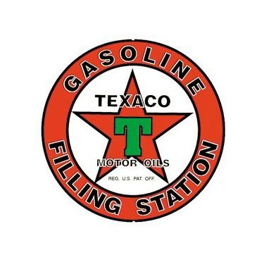 Texaco - Gasoline Filling Station - Round Sign