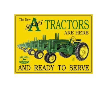 John Deere - The "A" Series Tractor Tin Sign