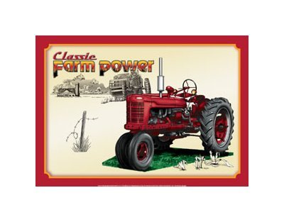 Classic Farm Power - Tractor - Air Waves Tin Sign