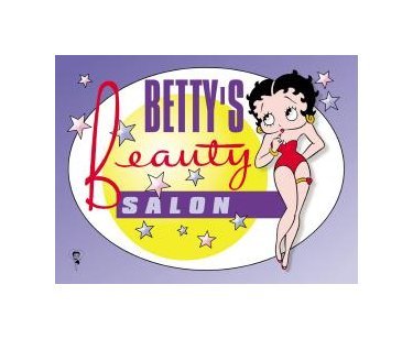 Betty Boop - Betty's Beauty Salon Tin Sign