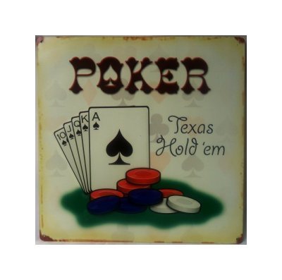 Poker - Texas Hold Em Tin Sign