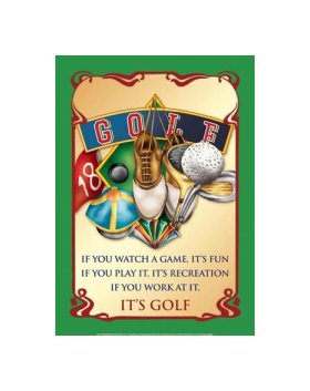 Golf - It's Golf - Air Waves Tin Sign