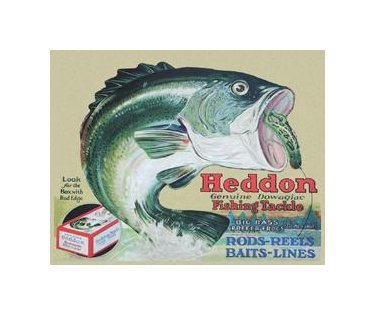 Fishing - Heddon Fishing Tackle Tin Sign