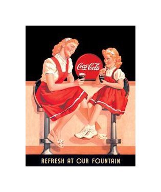 Coca Cola - Refresh at Our Fountain Tin Sign