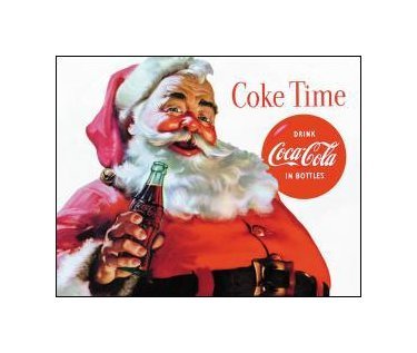 Coca Cola - Santa Clause Coke Time Tin Sign