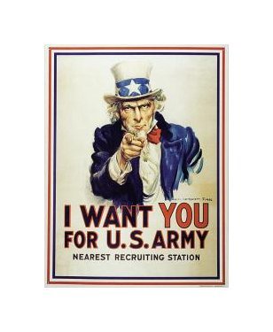 United States Army - Uncle Sam - I Want You Tin Sign