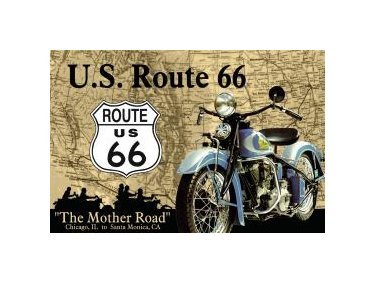 Route 66 - The Mother Road Tin Sign