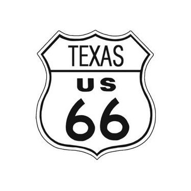 Route 66 - Texas Tin Sign