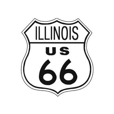 Route 66 - Illinois Tin Sign