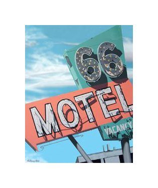 Route 66 - 66 Motel Tin Sign
