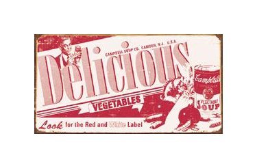 Campbell's Delicious Vegetable Soup Tin Sign