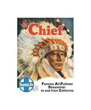Santa Fe - The Chief - Famous All Pullman Streamliner Tin Sign
