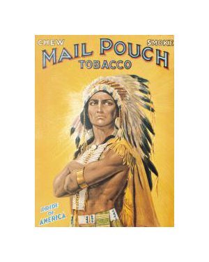 Mail Pouch Tobacco Indian Tin Sign