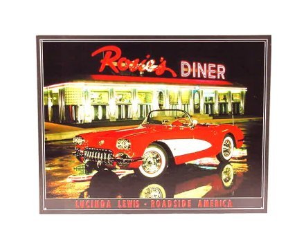 Rosie's Diner - Lucinda Lewis - Roadside America Tin Sign