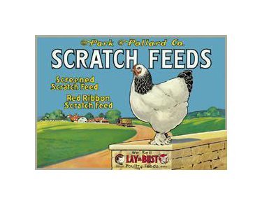 Scratch Feed - Red Ribbon Scratch Feed Tin Sign