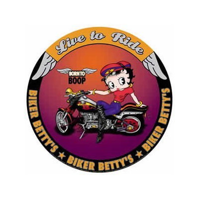 Betty Boop - Biker Betty's - Born to Boop - Live to Ride Round Tin Sign