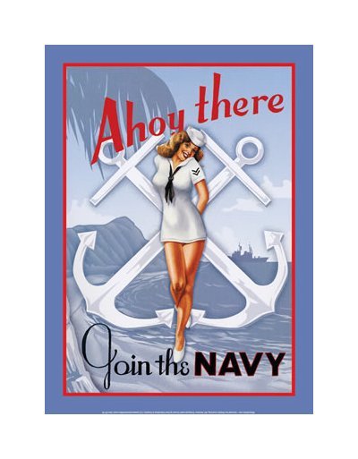 United States Navy - Ahoy There! Join the Navy Tin Sign