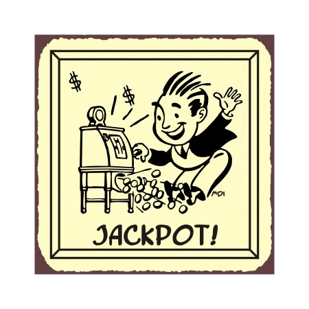 Jackpot - Metal Art Sign