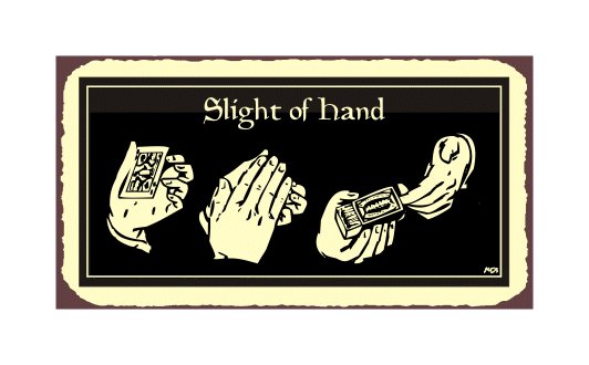 Slight of Hand - Metal Art Sign