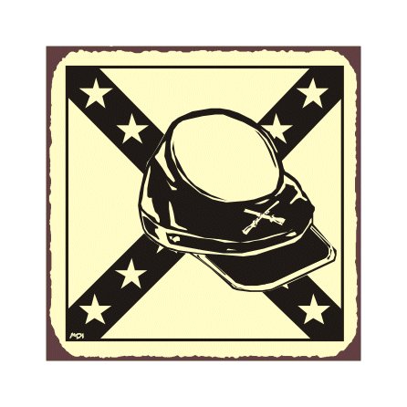 Rebel Hat - Metal Art Sign