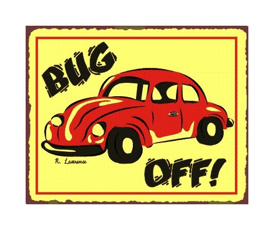 Bug Off - VW Metal Art Sign