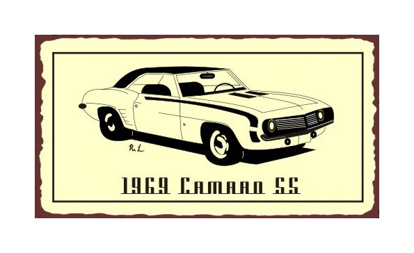 1969 Camaro SS - Metal Art Sign
