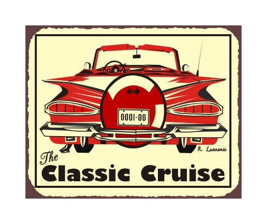 The Classic Cruise - Metal Art Sign