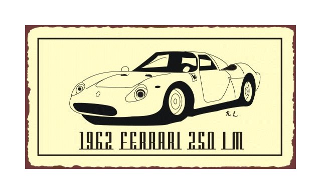 1962 Ferrari 250 LM - Metal Art Sign