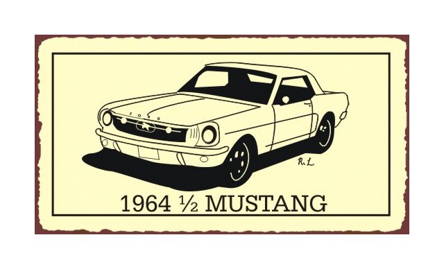 Ford - 1964 1/2 Mustang - Metal Art Sign