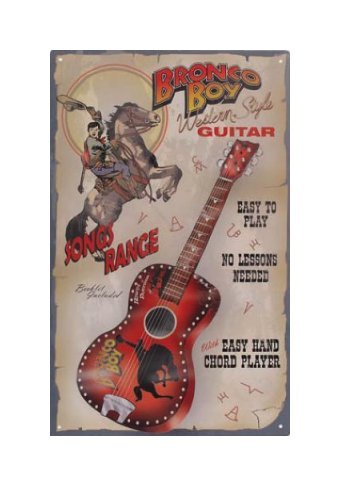 Bronco Boy Guitars Tin Sign