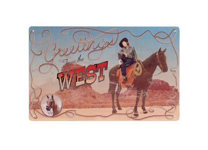 Greetings From the West Tin Sign