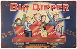 Big Dipper Roller Coaster Tin Sign