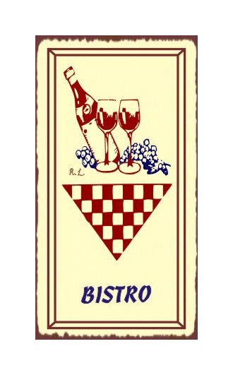 Wine Bistro Metal Art Sign