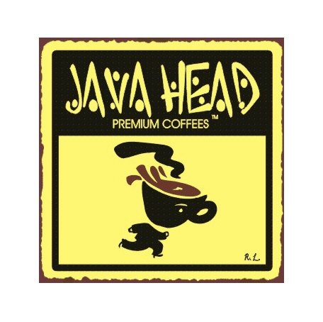Java Head Premium Coffees Metal Art Sign